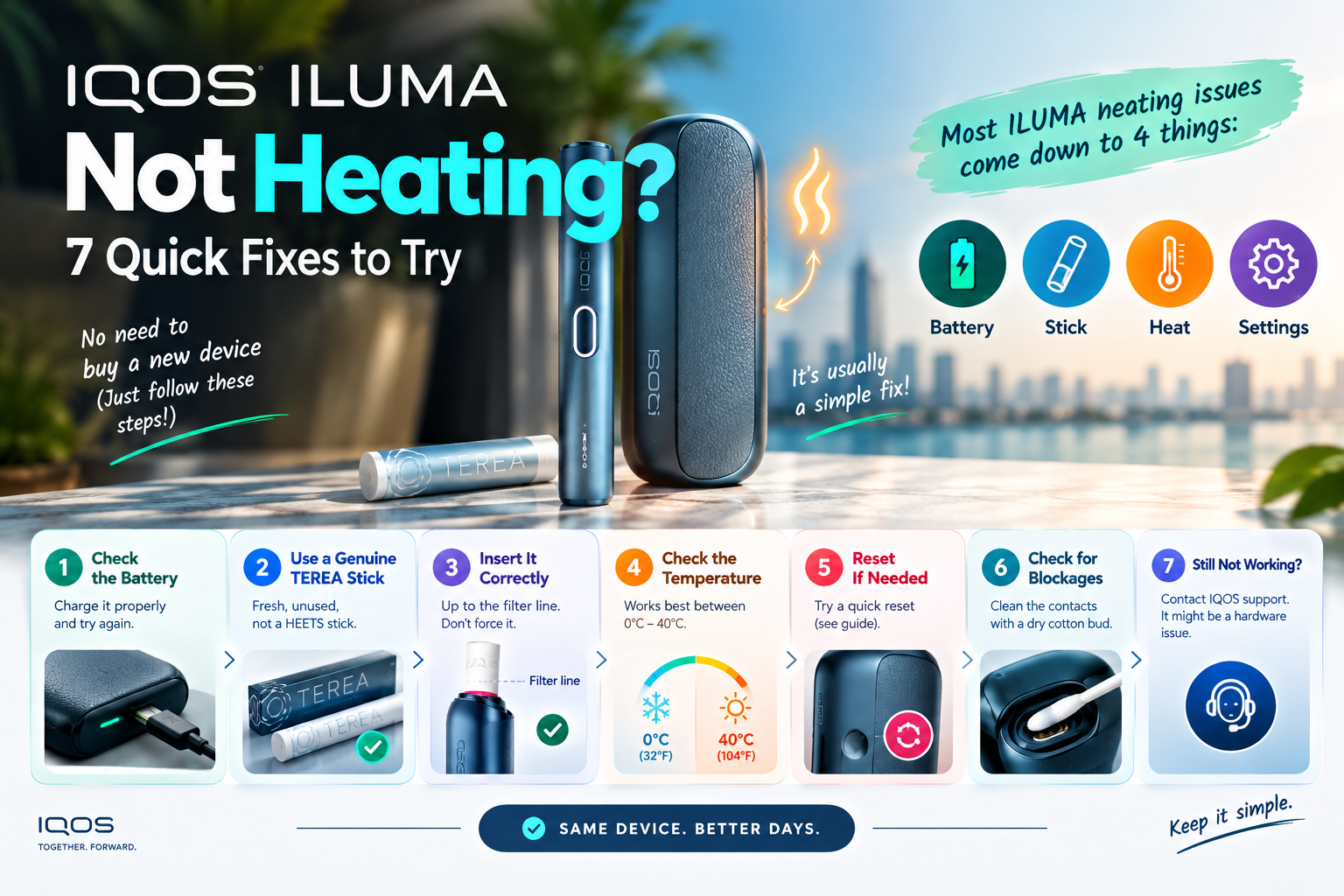 Why Is My IQOS ILUMA Not Heating? 7 Fixes to Try